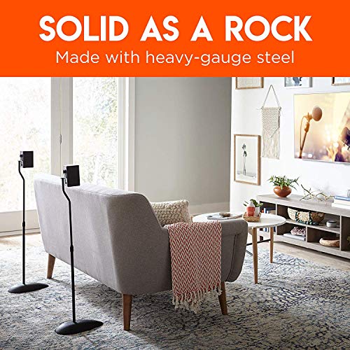 Bose-compatible Speaker Stands with Height Adjustment & Cable Management