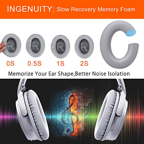 GEVO Premium Ear Pads for Bose QC35 - Memory Foam