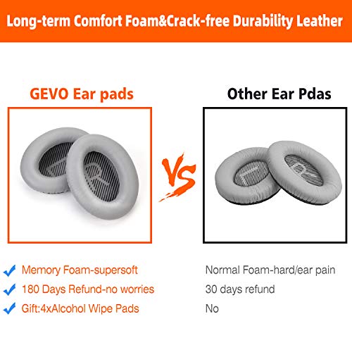 GEVO Premium Ear Pads for Bose QC35 - Memory Foam