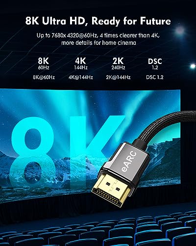 Bose-compatible 8K HDMI ARC/eARC Cable
