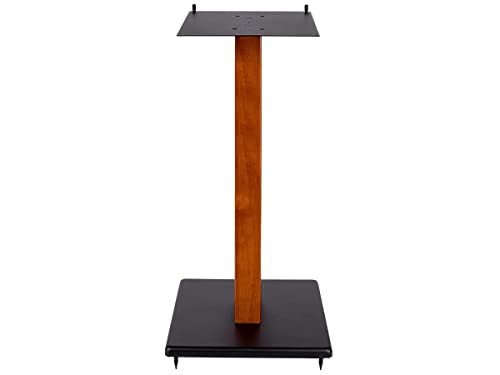 Cherry Wood Speaker Stand, Adjustable Plate