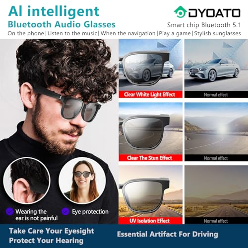 Bluetooth Audio Smart Glasses with UV Protection