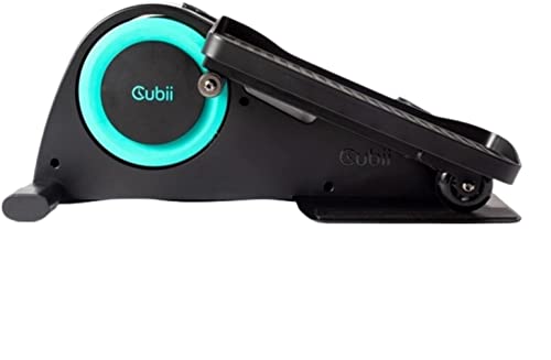 Cubii JR1, Under Desk Elliptical, Bike Pedal Exerciser with LCD Fitness Tracker Screen, Adjustable Resistance, Work from Home Fitness, Aqua (Renewed)