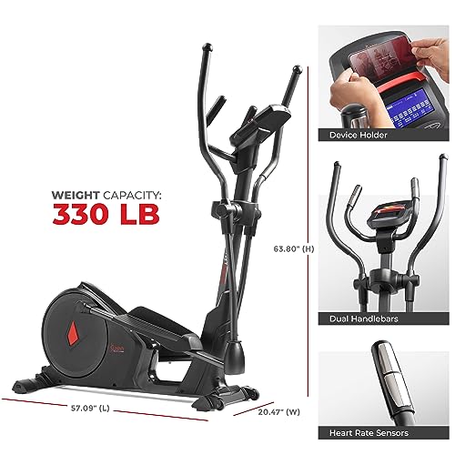 Sunny Health Elliptical Trainer with 24-Unique Workout Modes