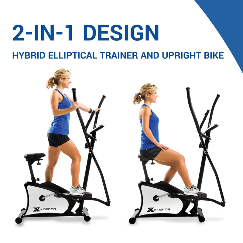XTERRA Hybrid Elliptical Upright Bike - Fitness Machine