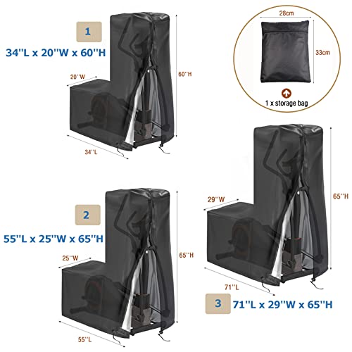 Aidetech Waterproof Elliptical Trainer Cover (71"L x 29"W x 65"H)