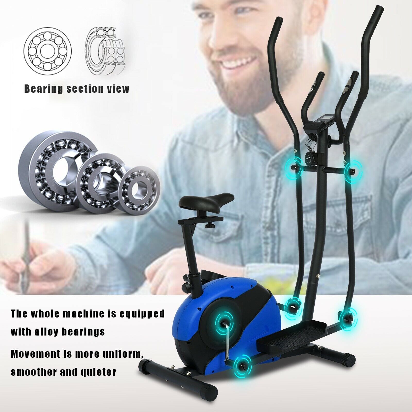 Compact Elliptical Trainer for Effective Home Cardio Workout