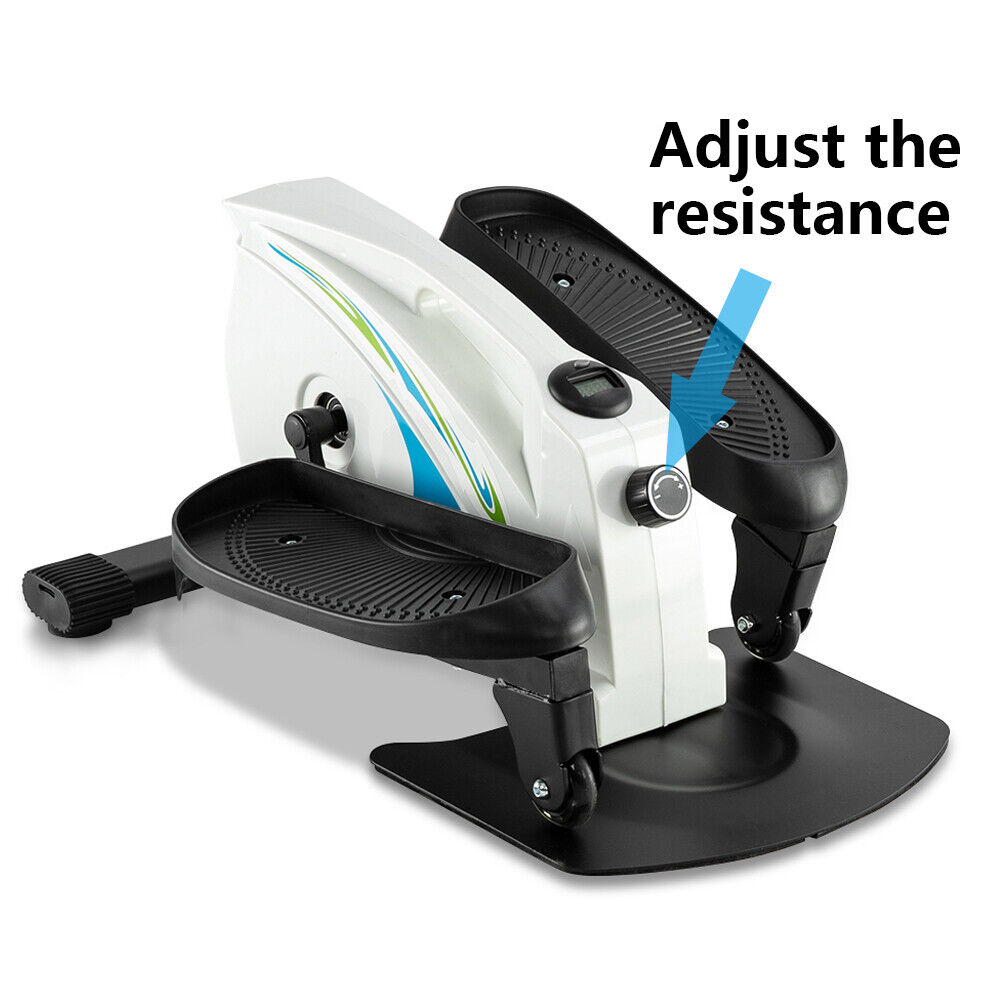Non-electric white blue elliptical trainer ABS+iron