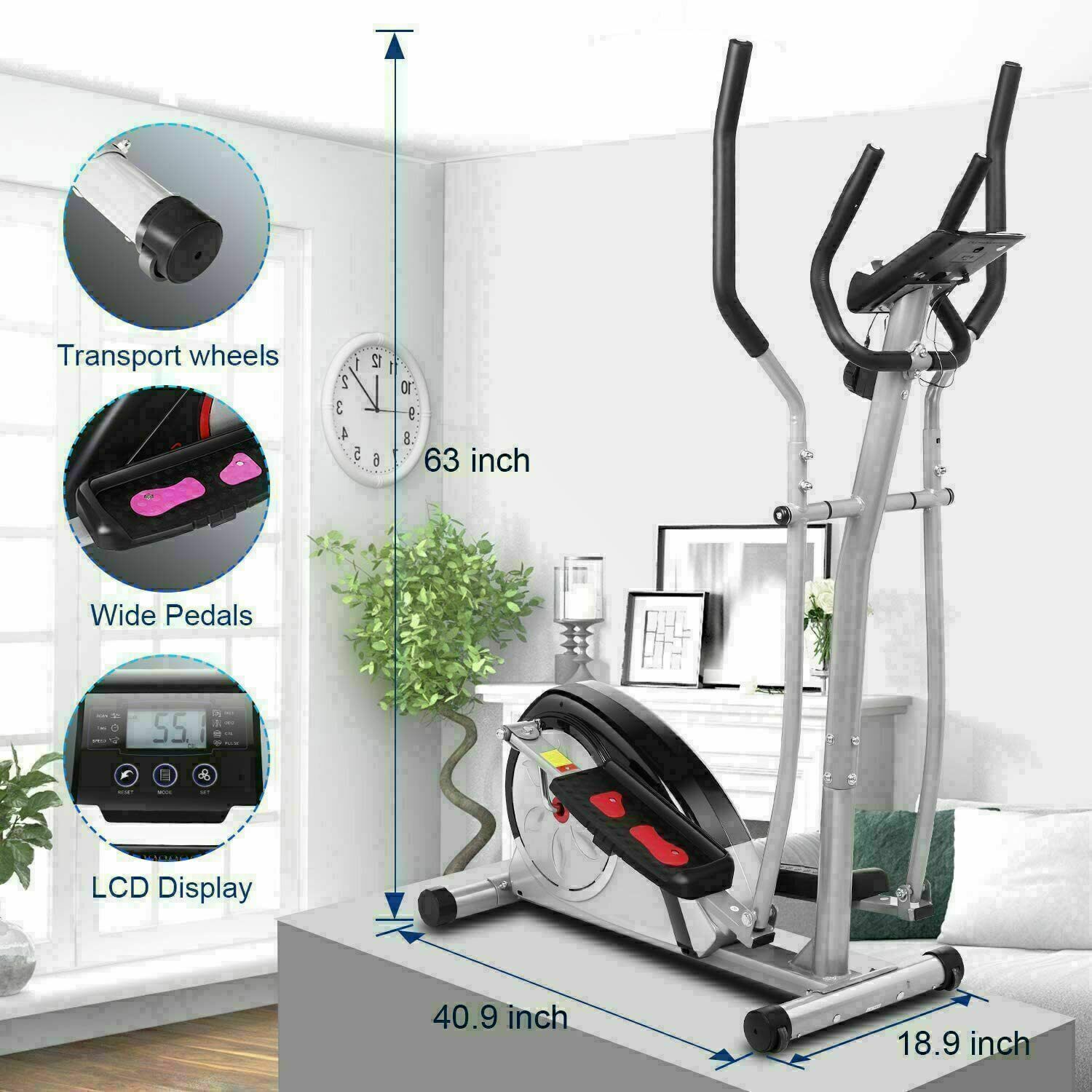 Magnetic Cross Trainer for Cardio Fitness at Home