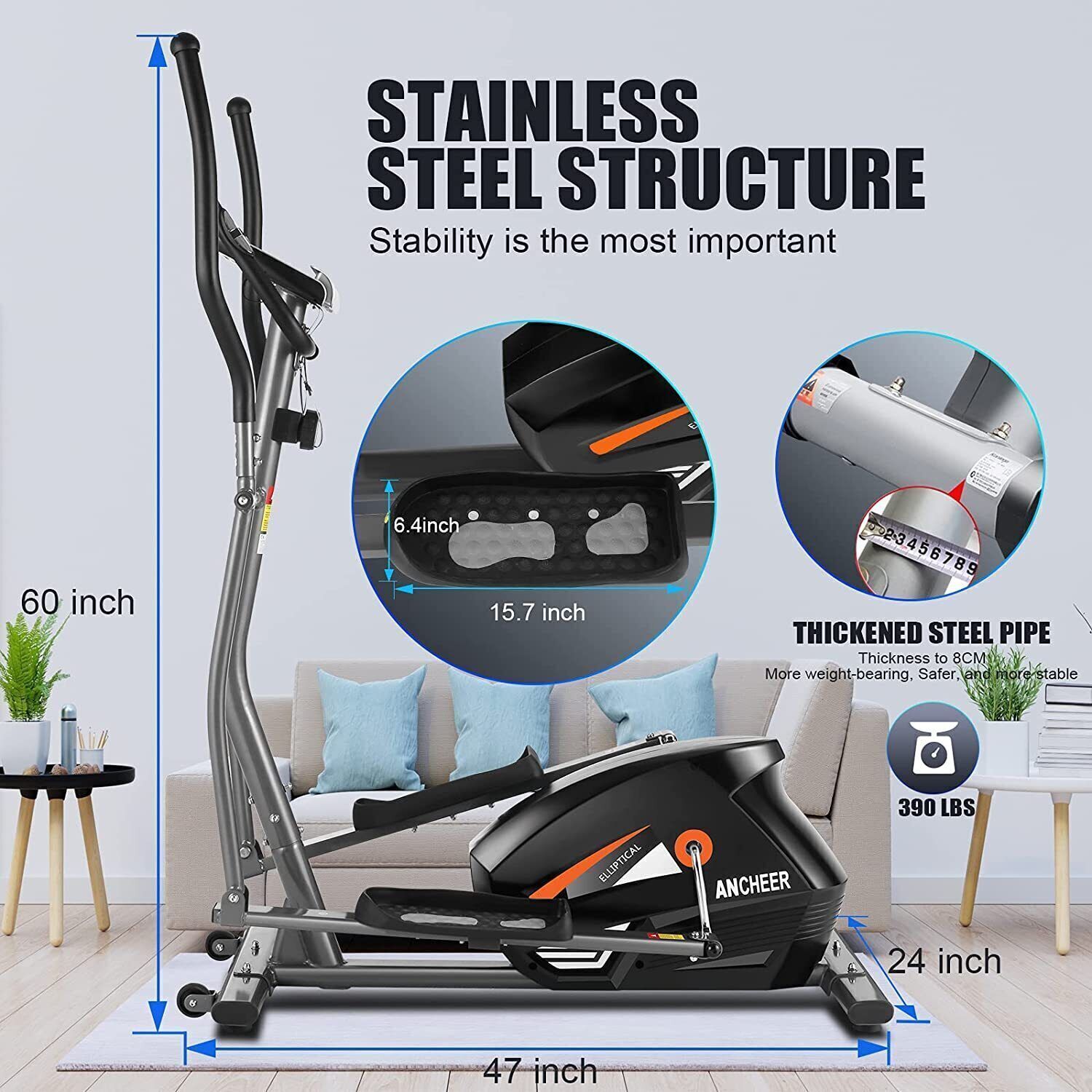 Cardio Fitness Elliptical Cross Trainer for Home Use