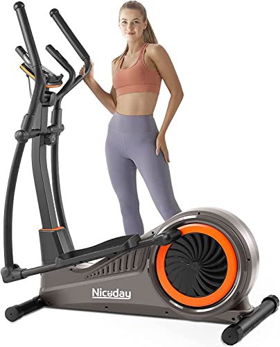 Niceday Elliptical Trainer: Hyper-Quiet, 16 Resistance Levels, 400LB Codable