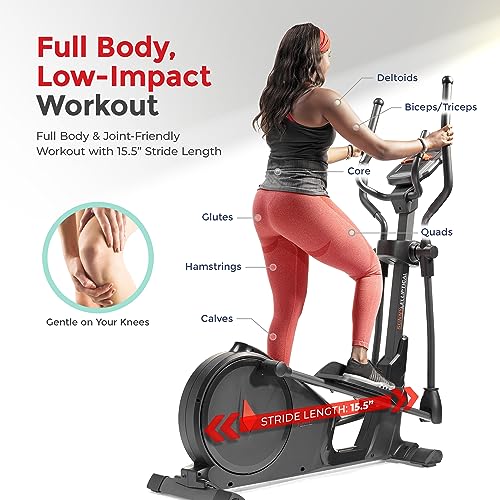 Sunny Health Elliptical Trainer with 24-Unique Workout Modes