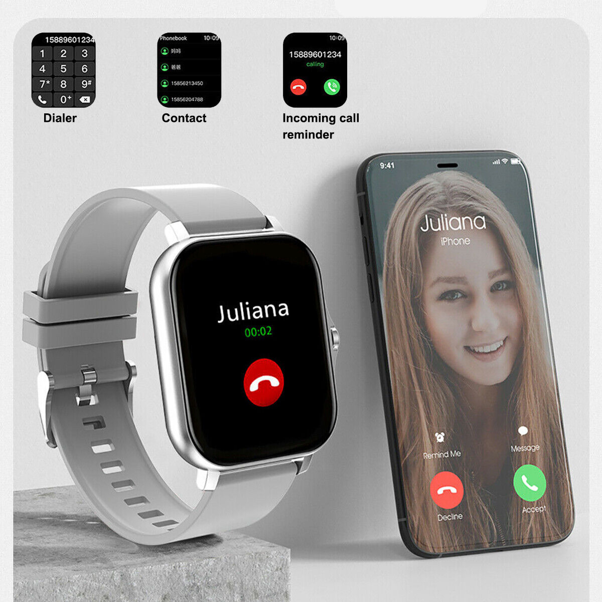Smart Fitness Tracker Watch for Android iOS iPhone