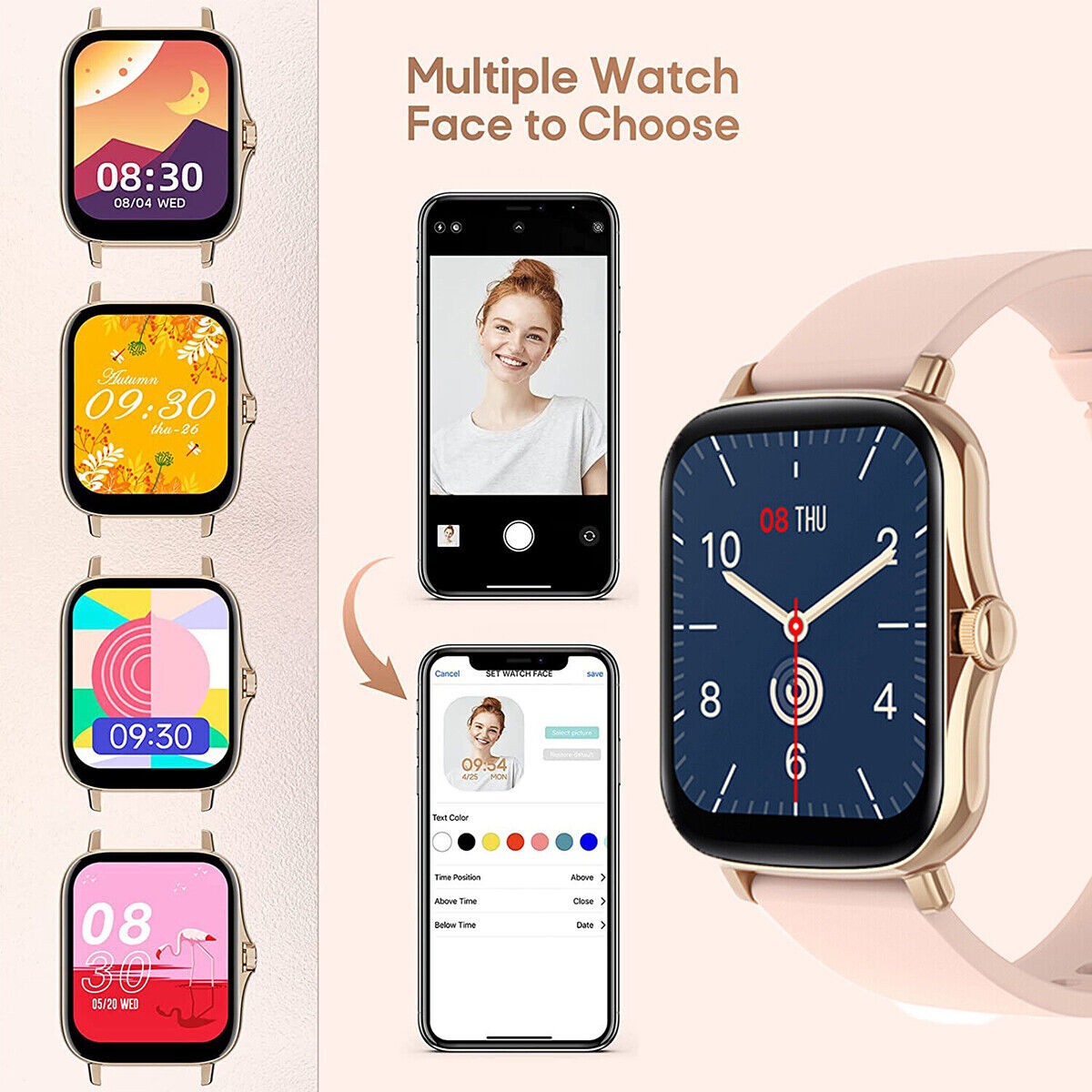 Smart Fitness Tracker Watch for Android iOS iPhone