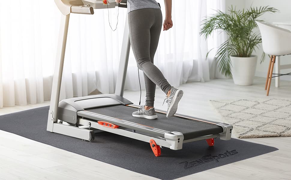 ZENY Elliptical Trainer Floor Mat: High Density Fitness Gym Mat