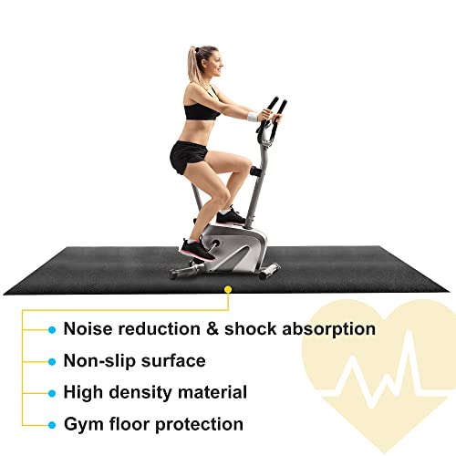 ZENY Elliptical Trainer Floor Mat: High Density Fitness Gym Mat