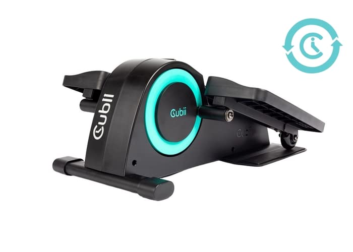 Cubii JR1, Under Desk Elliptical, Bike Pedal Exerciser with LCD Fitness Tracker Screen, Adjustable Resistance, Work from Home Fitness, Aqua (Renewed)
