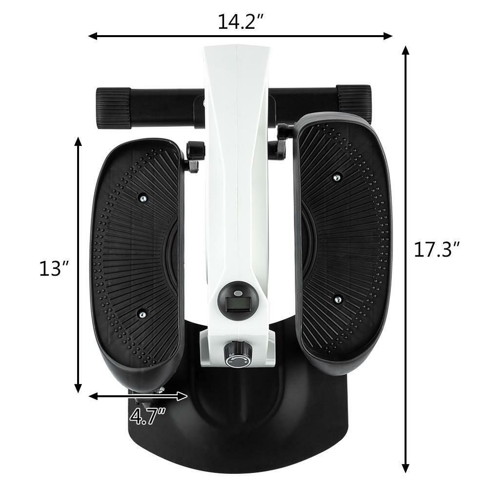 White Desk Elliptical Trainer: Compact Sitting Stepper
