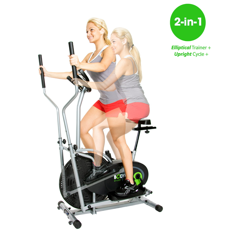 2-in-1 Elliptical Trainer with LCD display