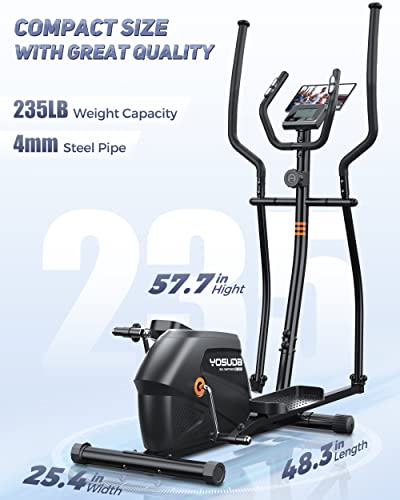 YOSUDA Compact Elliptical Machine with Adjustable Resistance