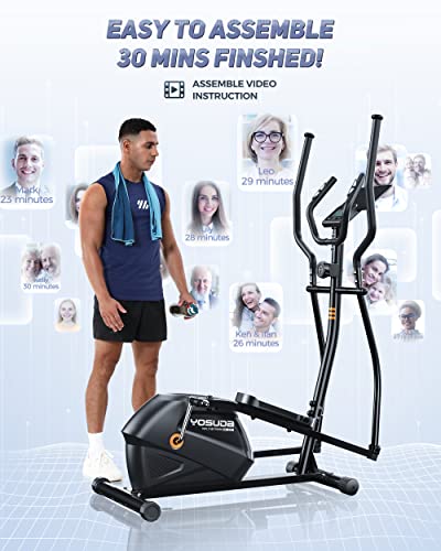 YOSUDA Compact Elliptical Machine with Adjustable Resistance