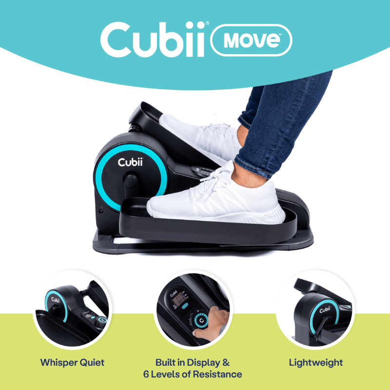 Compact Seated Under Deck Elliptical Trainer with 6 Resistance Levels
