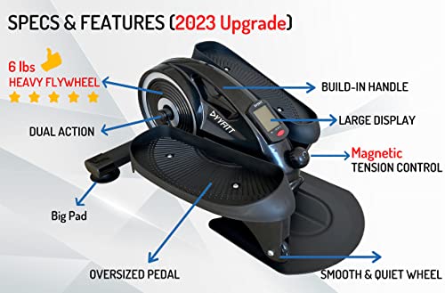YYFITT 2-in-1 Under Desk Elliptical Trainer