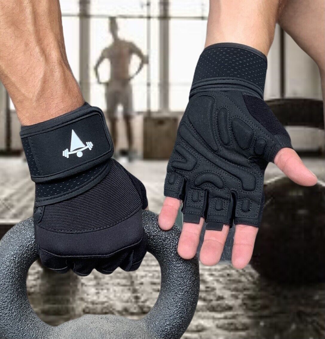 Gym Gloves with Wrist Wrap for Elliptical Training