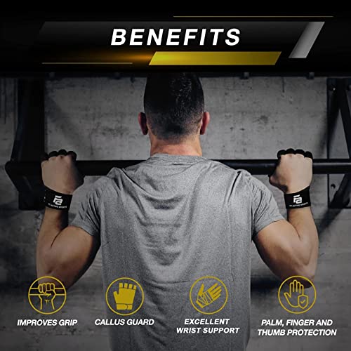 Fit Active Sports Weight Lifting Workout Gloves with Wrist Wraps