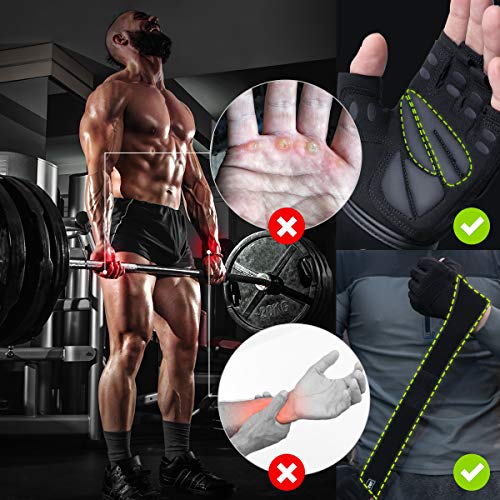 Men's Trideer Padded Workout Gloves: Full Palm Protection