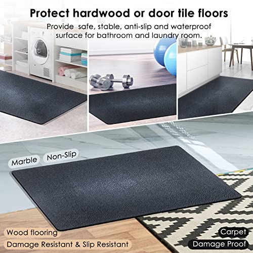 Elliptical Trainer Fitness Mat - Floor Protection & Comfort