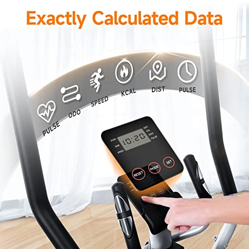 JEEKEE Home Elliptical with 16 Resistance Levels & LCD Monitor