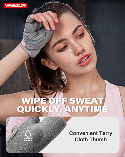 VINSGUIR Women's Breathable Workout Gloves with Excellent Grip