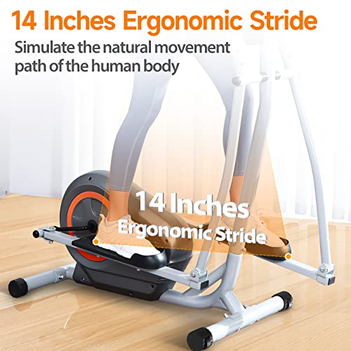 JEEKEE Home Elliptical with 16 Resistance Levels & LCD Monitor