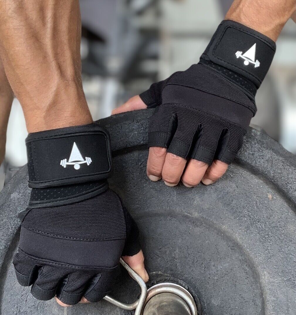 Gym Gloves with Wrist Wrap for Elliptical Training