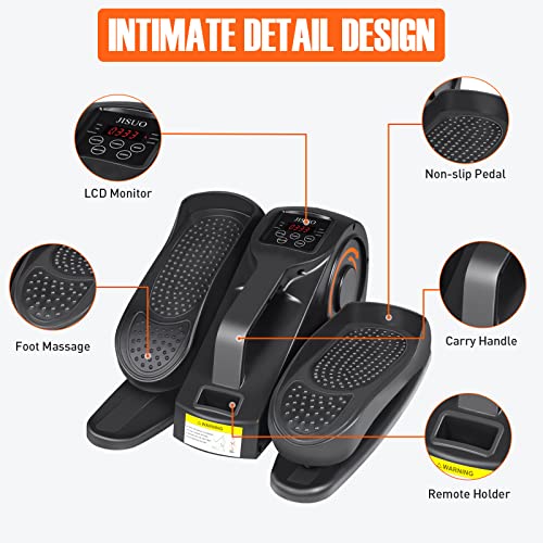 Compact Mini Elliptical Trainer with Display and Remote