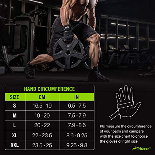 Men's Trideer Padded Workout Gloves: Full Palm Protection
