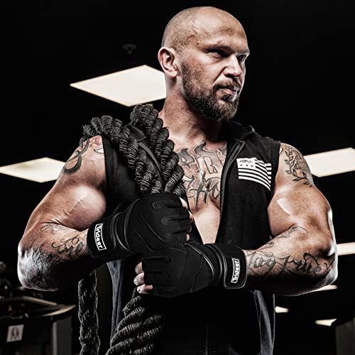 Men's Trideer Padded Workout Gloves: Full Palm Protection