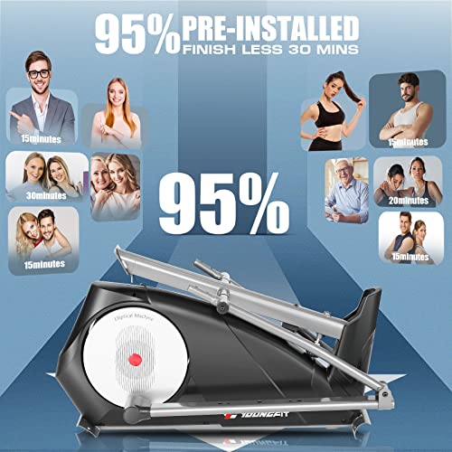 YOUNGFIT Foldable Elliptical Machine, 22 Resistance Levels