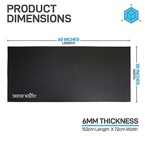 SereneLife Portable Exercise Mat - Non-Slip Fitness Equipment