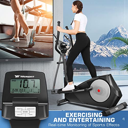 YOUNGFIT Foldable Elliptical Machine, 22 Resistance Levels
