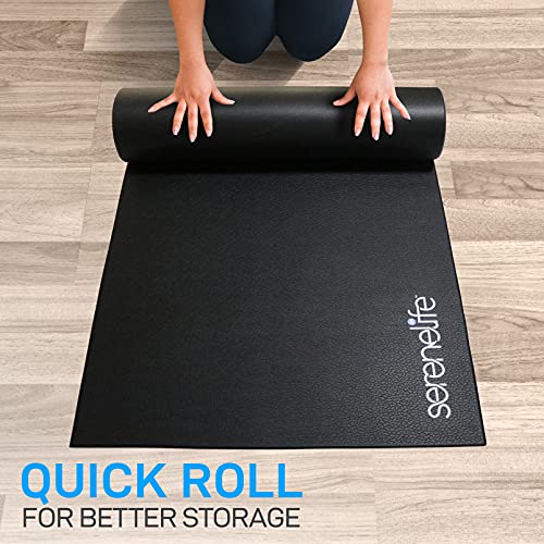 SereneLife Portable Exercise Mat - Non-Slip Fitness Equipment