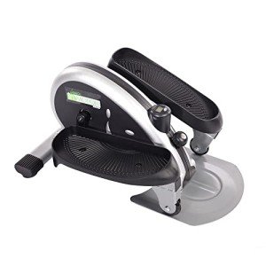 Stamina InMotion E1000 Compact Strider - Seated Elliptical with Smart Workout App - Foot Pedal Exerciser for Home Workout - Up to 250 lbs Weight Capacity - Silver