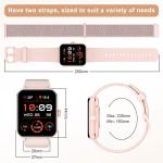 Bluetooth Smart Watch Men Women Fitness Tracker Heart Rate Watch for Android iOS
