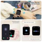 Bluetooth Smart Watch Men Women Fitness Tracker Heart Rate Watch for Android iOS