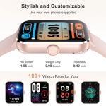 Bluetooth Smart Watch Men Women Fitness Tracker Heart Rate Watch for Android iOS