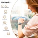 Bluetooth Smart Watch Men Women Fitness Tracker Heart Rate Watch for Android iOS