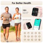 Bluetooth Smart Watch Men Women Fitness Tracker Heart Rate Watch for Android iOS