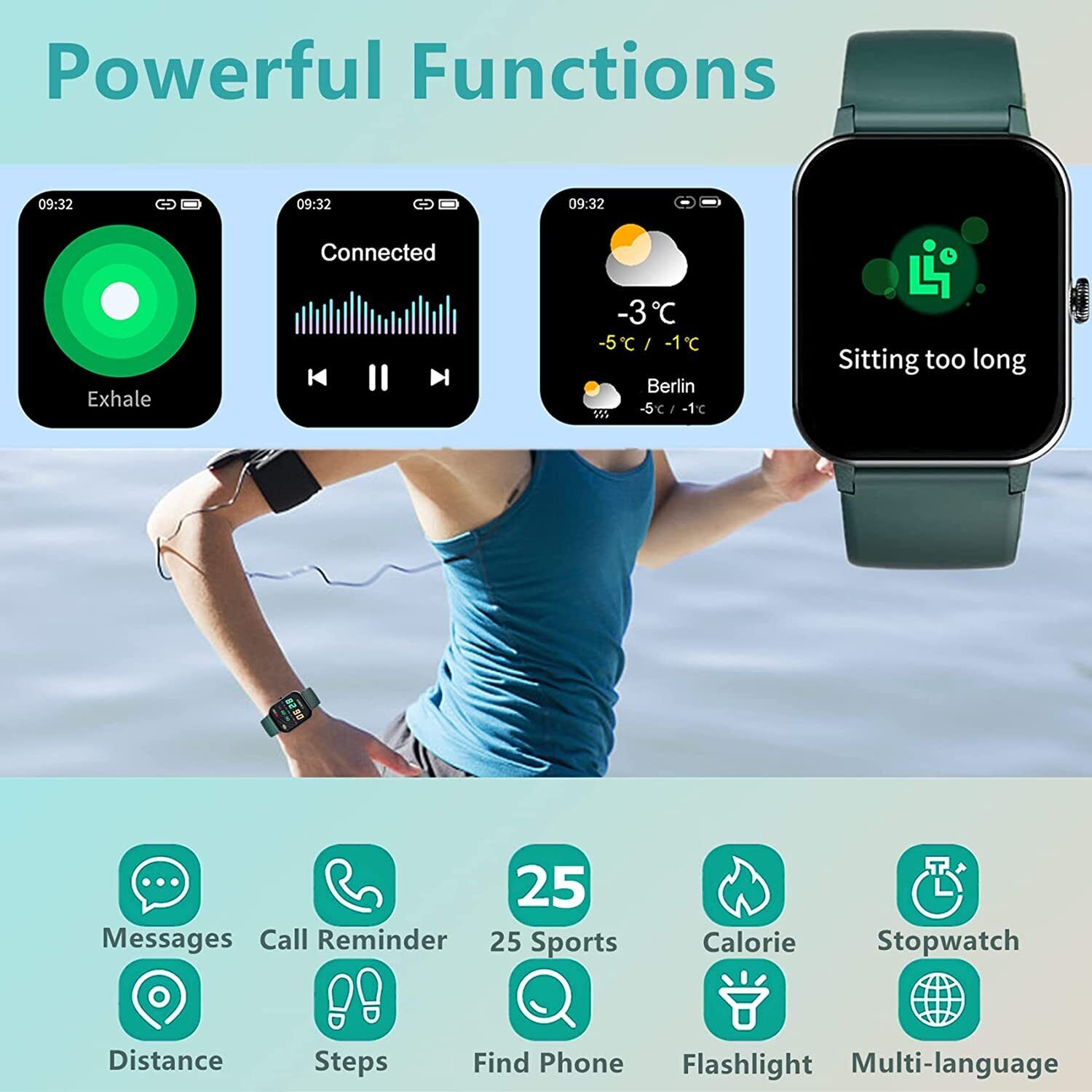 Smart Watch Fitness Tracker Heart Rate Android iOS