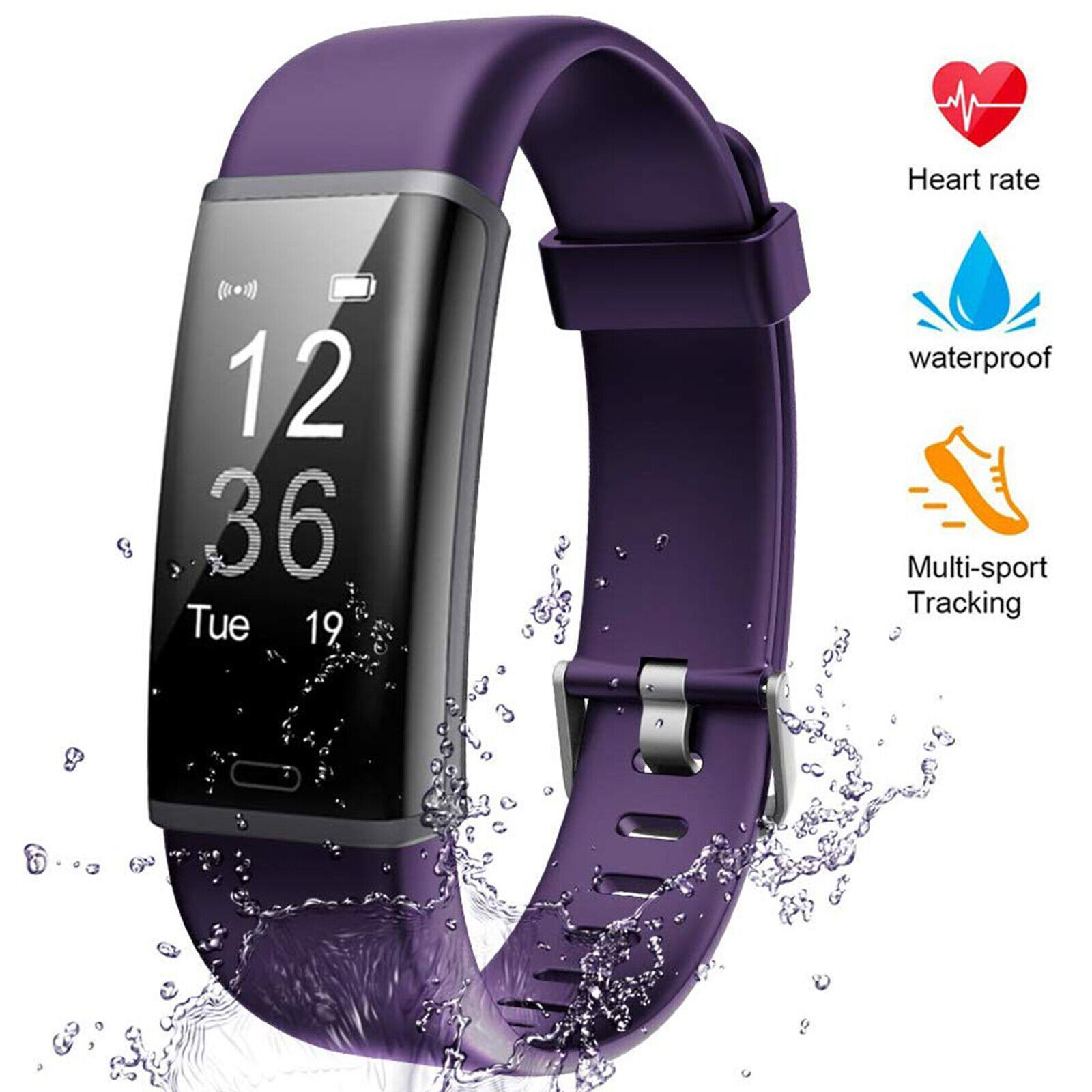 Smart Fitness Watch with Heart Rate and BP Tracker